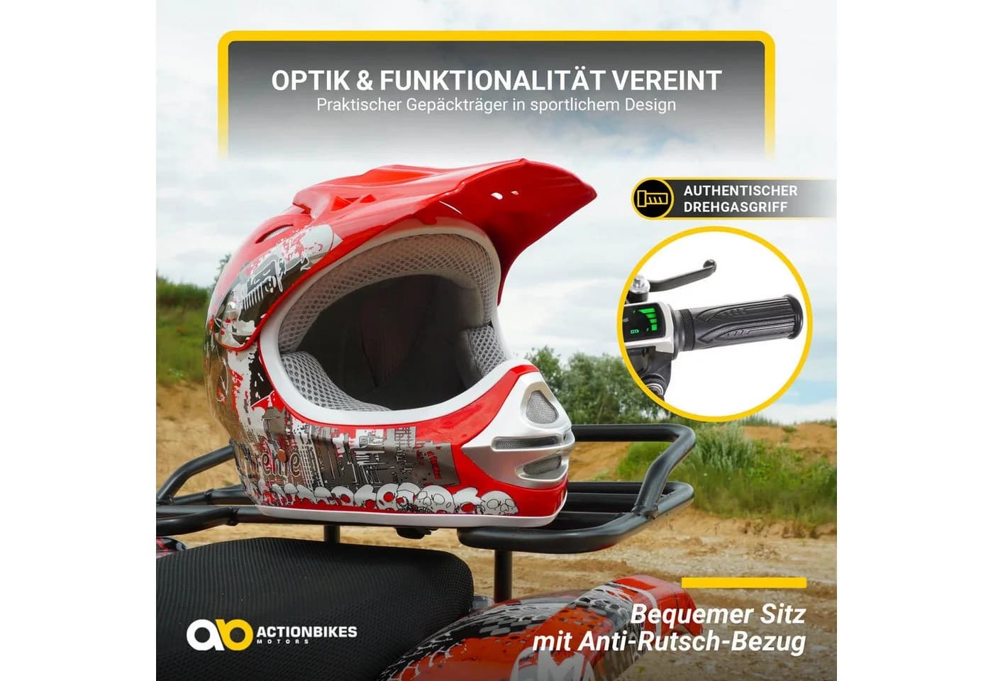 Actionbikes Motors Kinderquad Torino ATV 1000W LED-Scheinwerfer - Bild 4