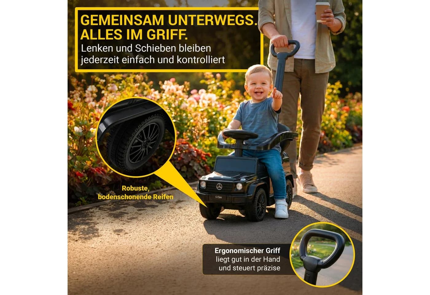 Actionbikes Motors Rutscherauto Mercedes G350d 3in1 Schwarz - Bild 4