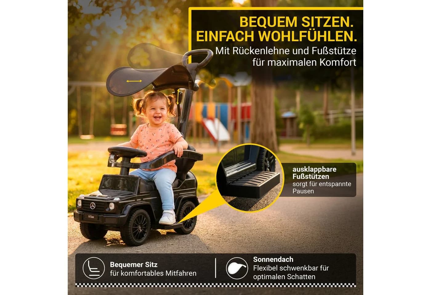 Actionbikes Motors Rutscherauto Mercedes G350d 3in1 Schwarz - Bild 5