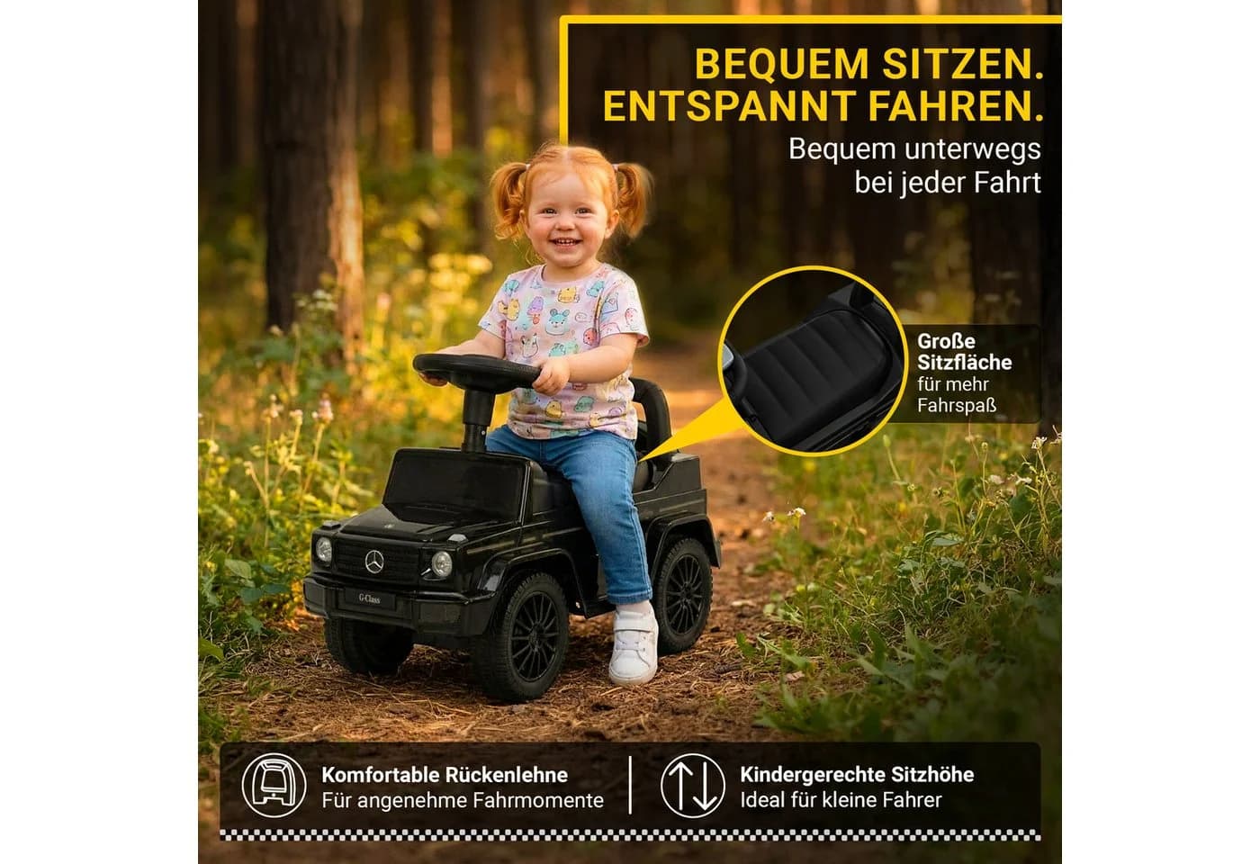 Actionbikes Motors Rutscherauto Mercedes G350d 2in1 Schwarz - Bild 4