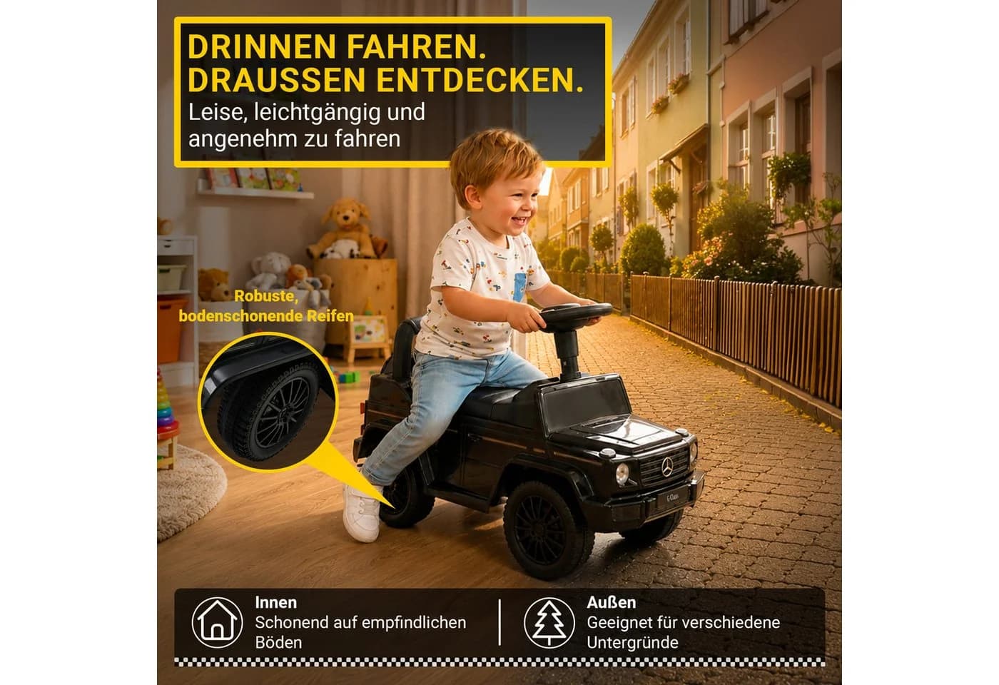 Actionbikes Motors Rutscherauto Mercedes G350d 2in1 Schwarz - Bild 5