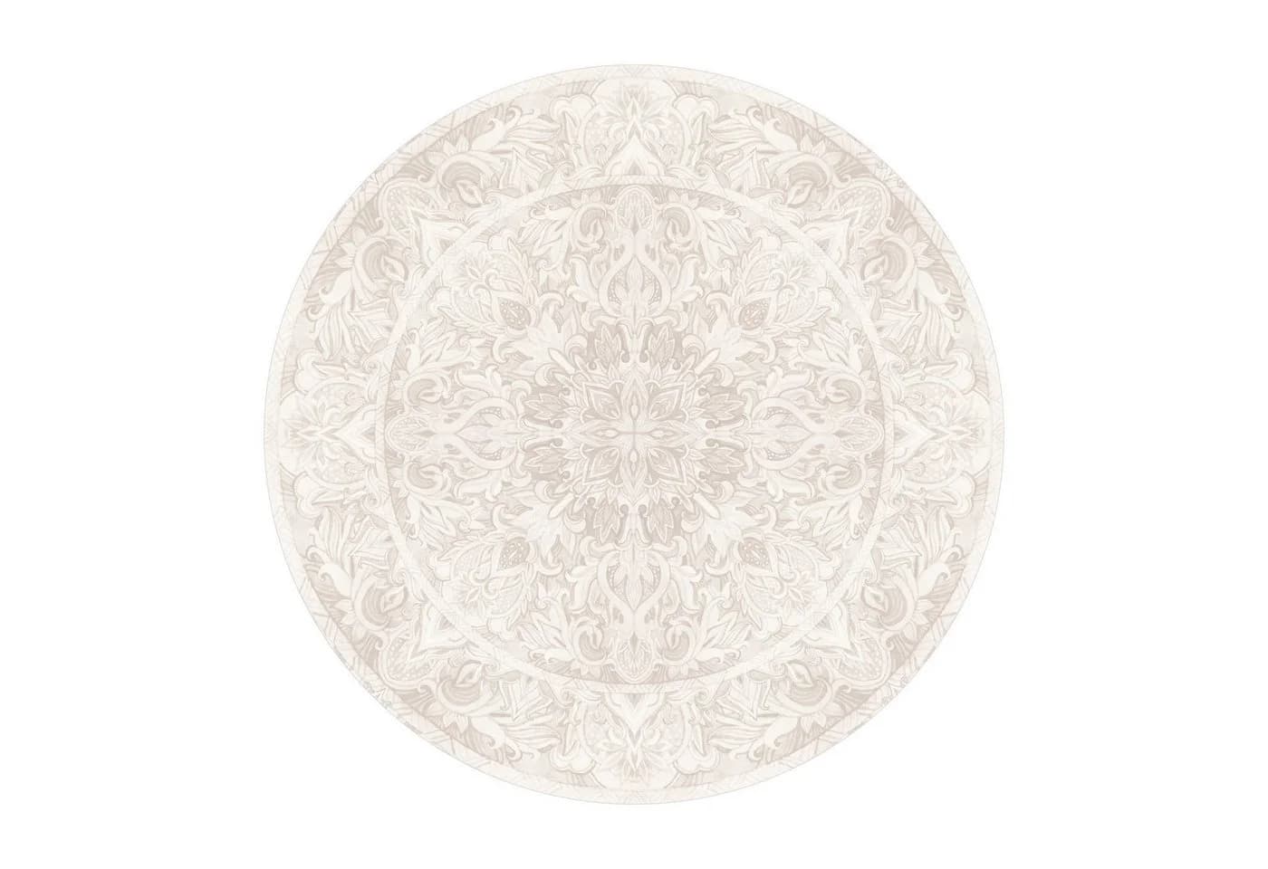 Bilderdepot24 Runder Vinylteppich Beige Modern Mandala - Bild 2