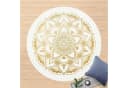Bilderdepot24 Vinylteppich Mandala Gold Rund Bild 3