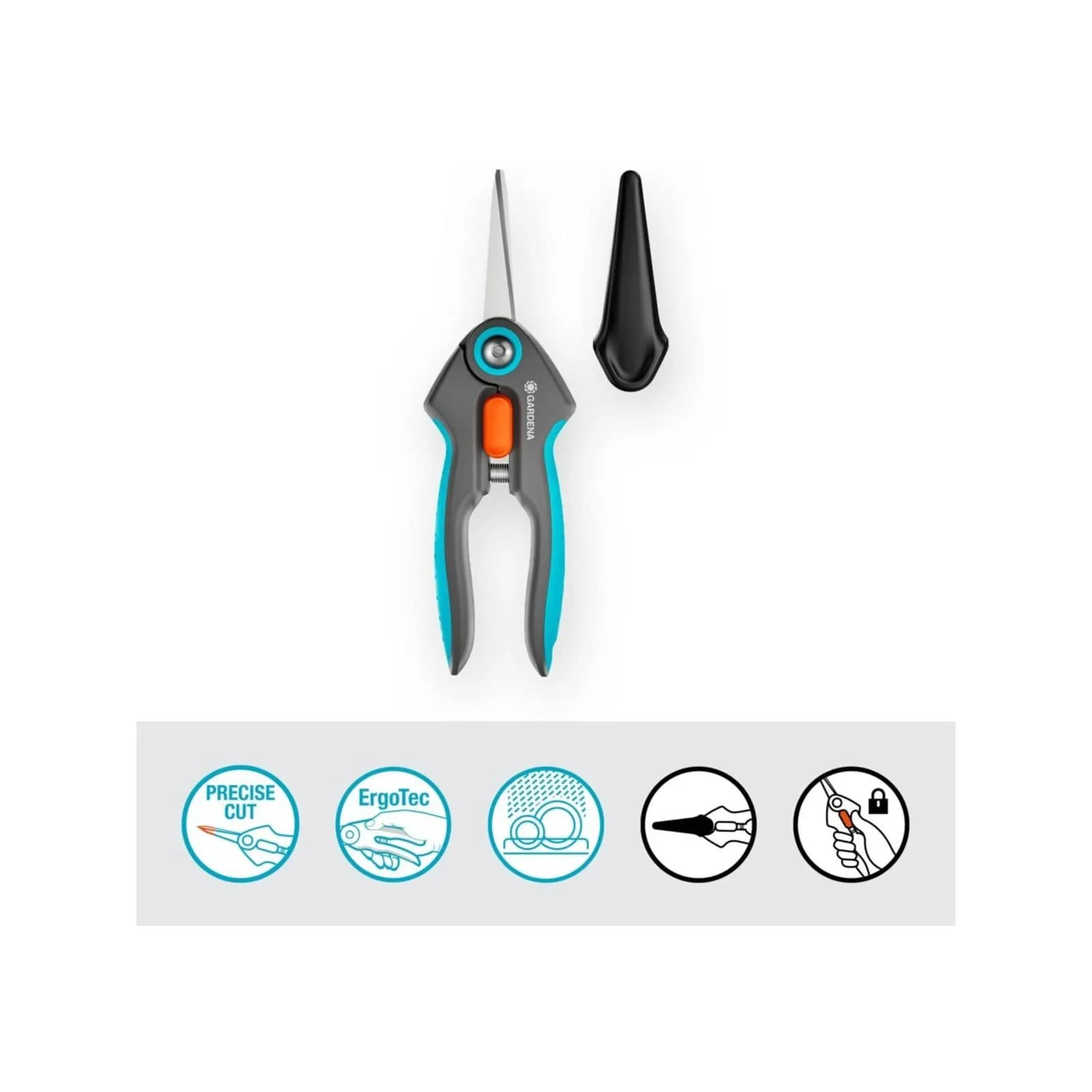 GARDENA FreshCut Gartenschere ErgoTec-Griff Spülmaschinengeeignet