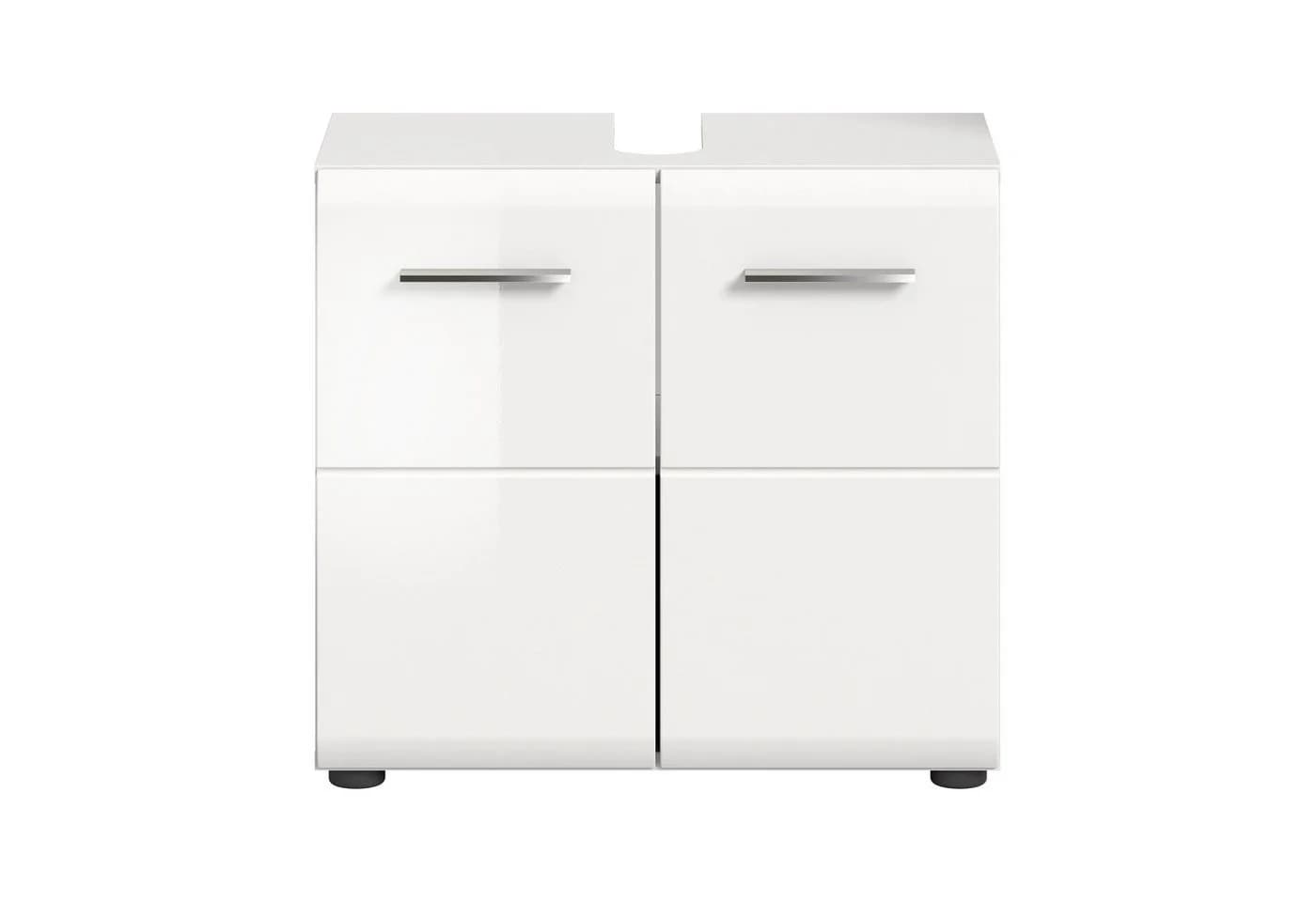 xonox.home Waschbeckenunterschrank Weiß Hochglanz Modern