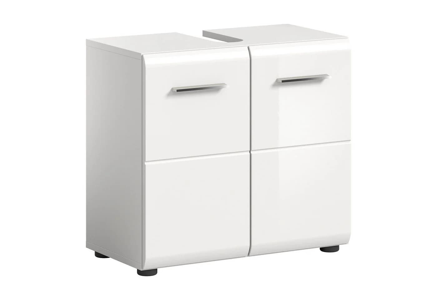 xonox.home Waschbeckenunterschrank Weiß Hochglanz Modern - Bild 2