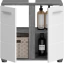 WELLTIME Waschbeckenunterschrank LUCCA Weiß Hochglanz 60cm Bild 4