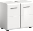 WELLTIME Waschbeckenunterschrank Florenz Weiß Hochglanz 60cm Bild 2