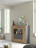 Highboard INOSIGN Aalborg Grau Metallgriffe Bild 1