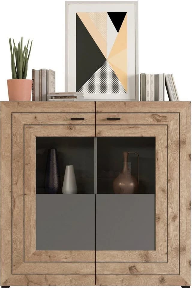 Highboard INOSIGN Aalborg Grau Metallgriffe - Bild 3