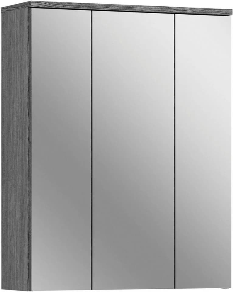 Welltime Badezimmerspiegelschrank LUCCA 60cm 3 Spiegeltüren 9 Fächer - Bild 2