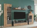 HOME AFFAIRE Lowboard Aalborg Grau Metallgriffe TV-Möbel Bild 1