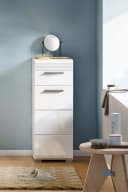 HOME AFFAIRE Unterschrank Malmö 30cm Weiß Hochglanz mit Schublade Bild 1