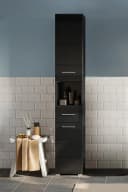 Home affaire Hochschrank Malmö Schwarz 2 Türen 1 Schublade Bild 1