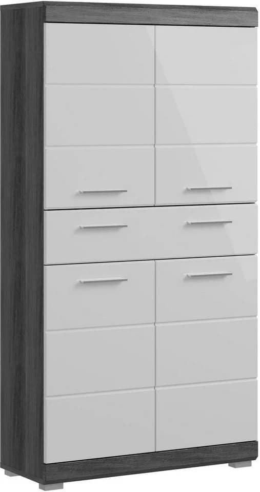 WELLTIME Midischrank SIENA 4 Türen Weiß Hochglanz - Bild 2