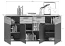 HOME AFFAIRE Sideboard Riga Braun Grau mit Softclose Bild 5