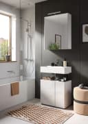Mid.you Waschbeckenunterschrank Weiß Hochglanz Holzwerkstoff Bild 5