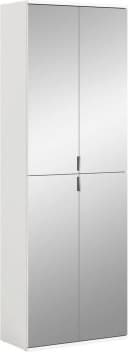 HOME AFFAIRE Trondheim Schuhschrank Weiß 4 Spiegeltüren Bild 2