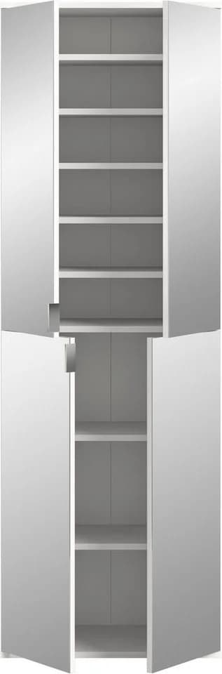 HOME AFFAIRE Trondheim Schuhschrank Weiß 4 Spiegeltüren - Bild 3