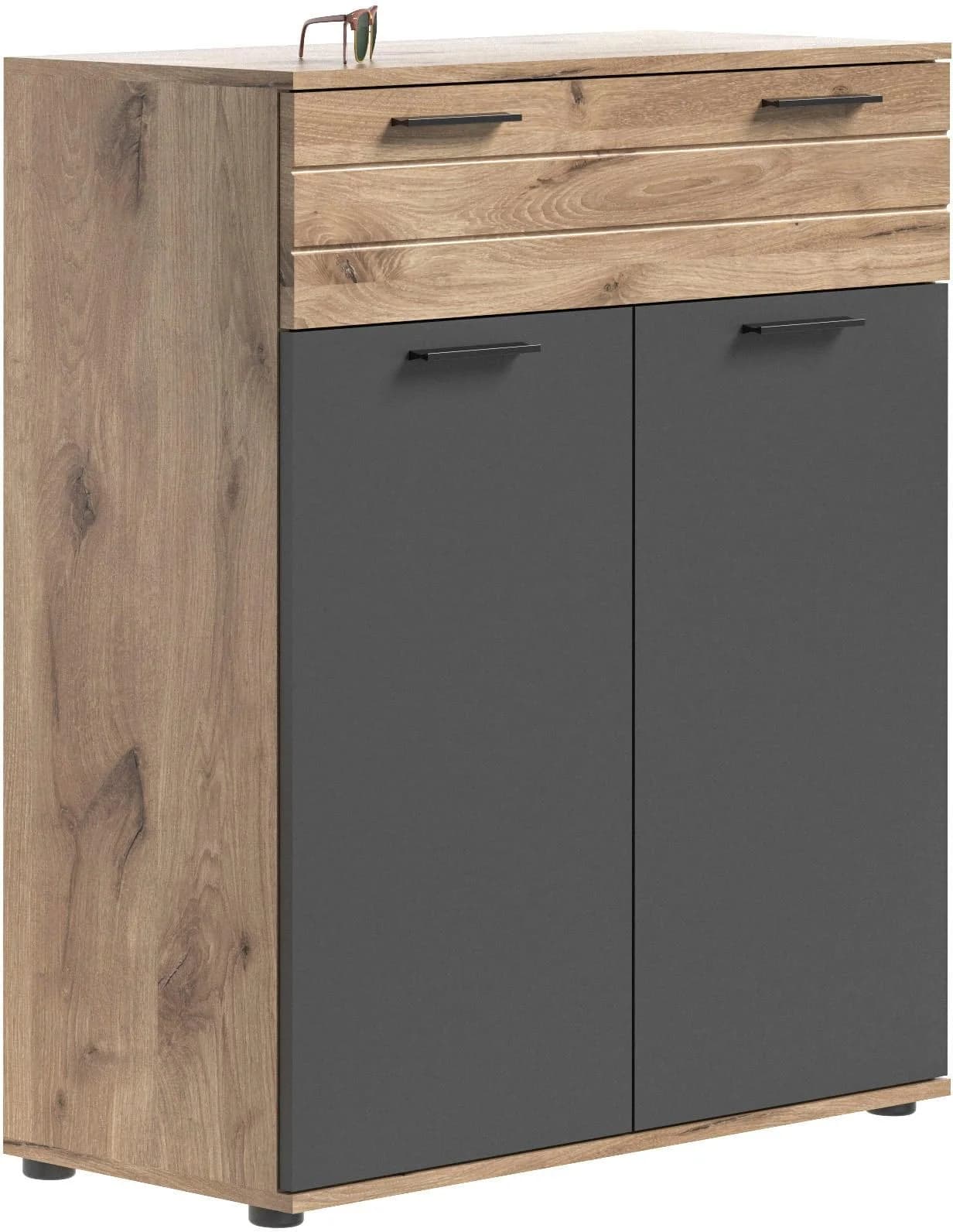 HOME AFFAIRE Schuhkommode Riga Grau/Braun mit Softclose