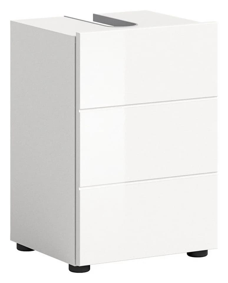 xonox.home Waschbeckenunterschrank Weiß Hochglanz Modern - Bild 2