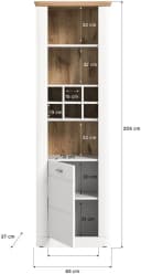 xonox.home Standregal Weiß Matt Modern Bild 4