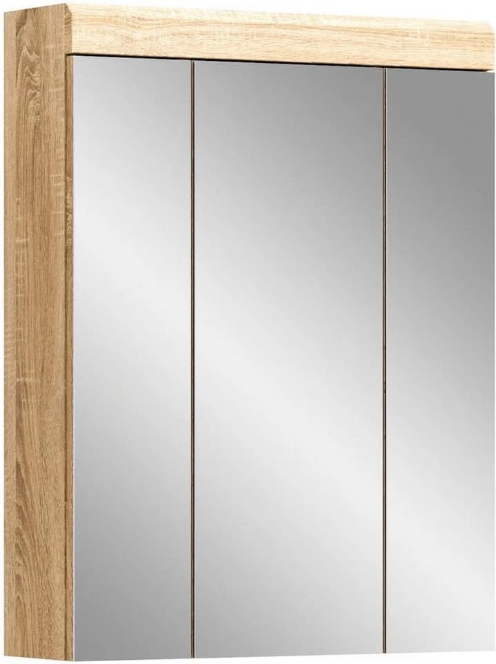 WELLTIME Badezimmerspiegelschrank Siena 3 Spiegeltüren FSC Holzwerkstoff - Bild 2