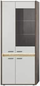 Vitrine Falcona Eiche Dunkel/Grau Metall Bild 1