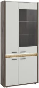 Vitrine Falcona Eiche Dunkel/Grau Metall Bild 2