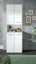xonox.home Hochschrank Ice Weiß Hochglanz 4 Türen Badmöbel Bild 2