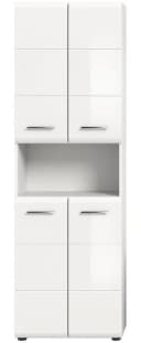 xonox.home Hochschrank Ice Weiß Hochglanz 4 Türen Badmöbel Bild 3