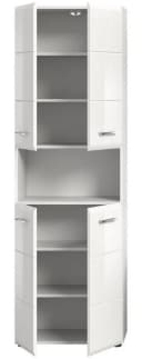 xonox.home Hochschrank Ice Weiß Hochglanz 4 Türen Badmöbel Bild 4
