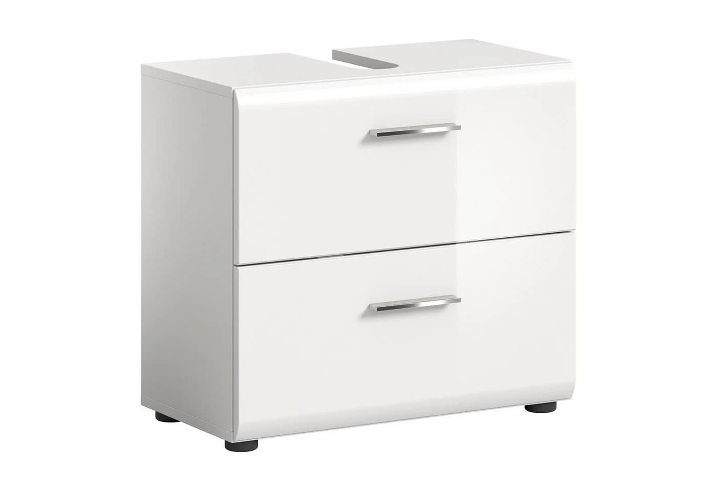 xonox.home Waschbeckenunterschrank Weiß Hochglanz Modern - Bild 2