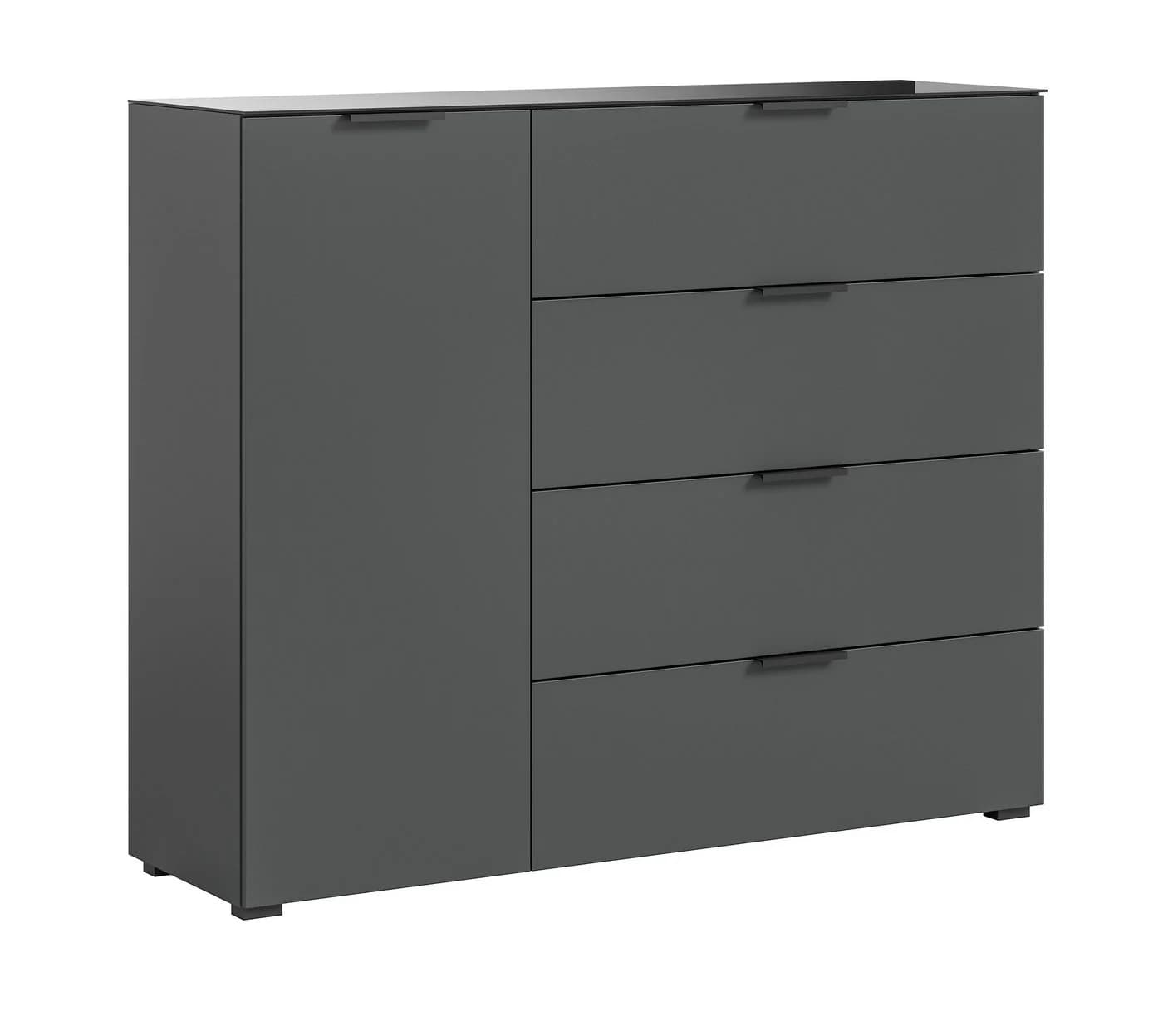 xonox.home Kommode Anthrazit Modern Softclose Glasabsetzung - Bild 2