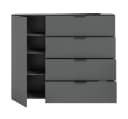 xonox.home Kommode Anthrazit Modern Softclose Glasabsetzung Bild 3