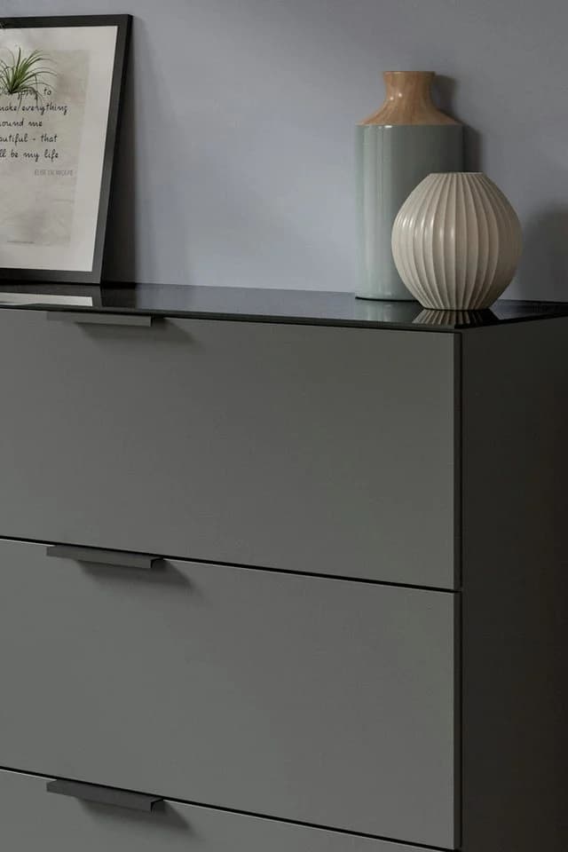 xonox.home Kommode Anthrazit Modern Softclose Glasabsetzung - Bild 5