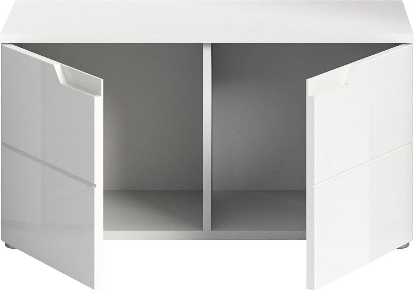 xonox.home Schuhbank Weiß Hochglanz Softclose Melamin Modern - Bild 3