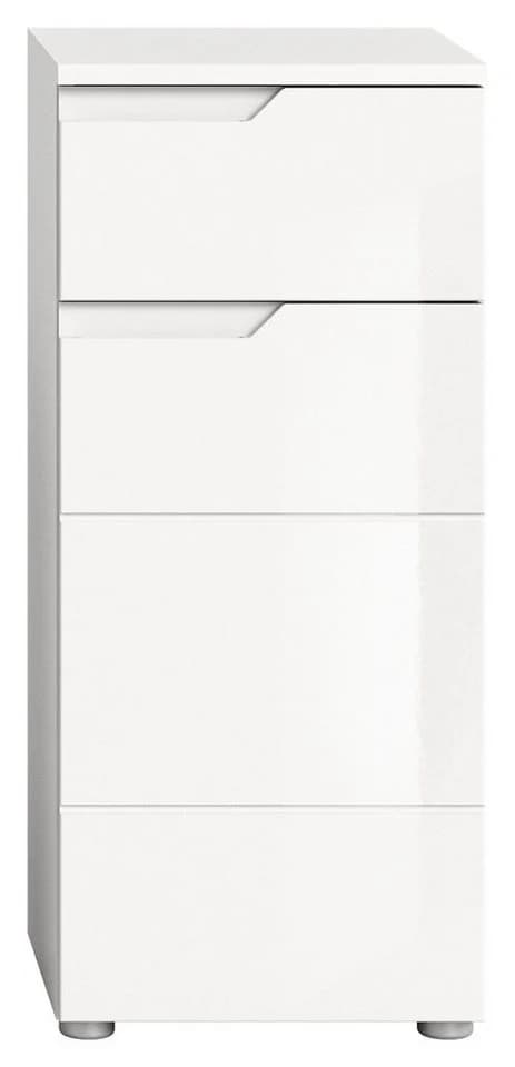 xonox.home Badkommode Weiß Hochglanz Softclose Modern