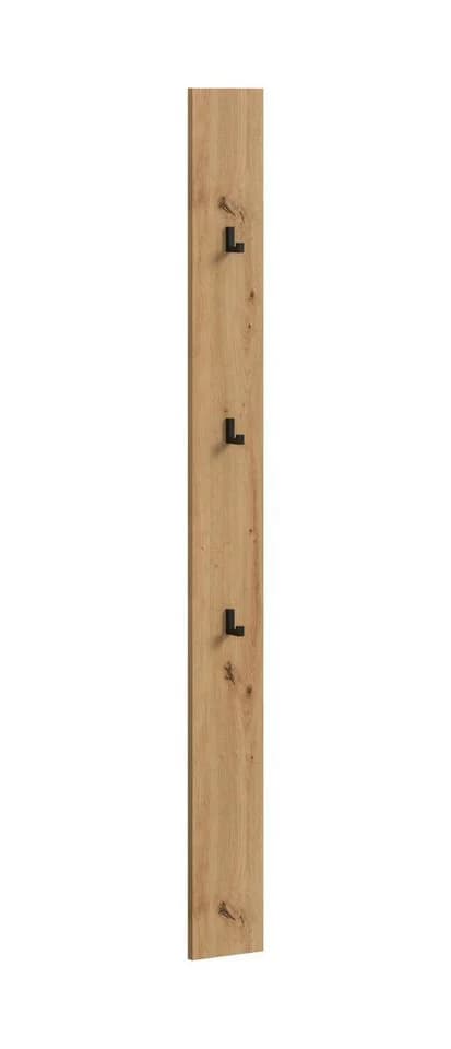 xonox.home Garderobenpaneel Artisan Oak Nachbildung mit 3 Haken - Bild 2