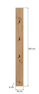 xonox.home Garderobenpaneel Artisan Oak Nachbildung mit 3 Haken Bild 3