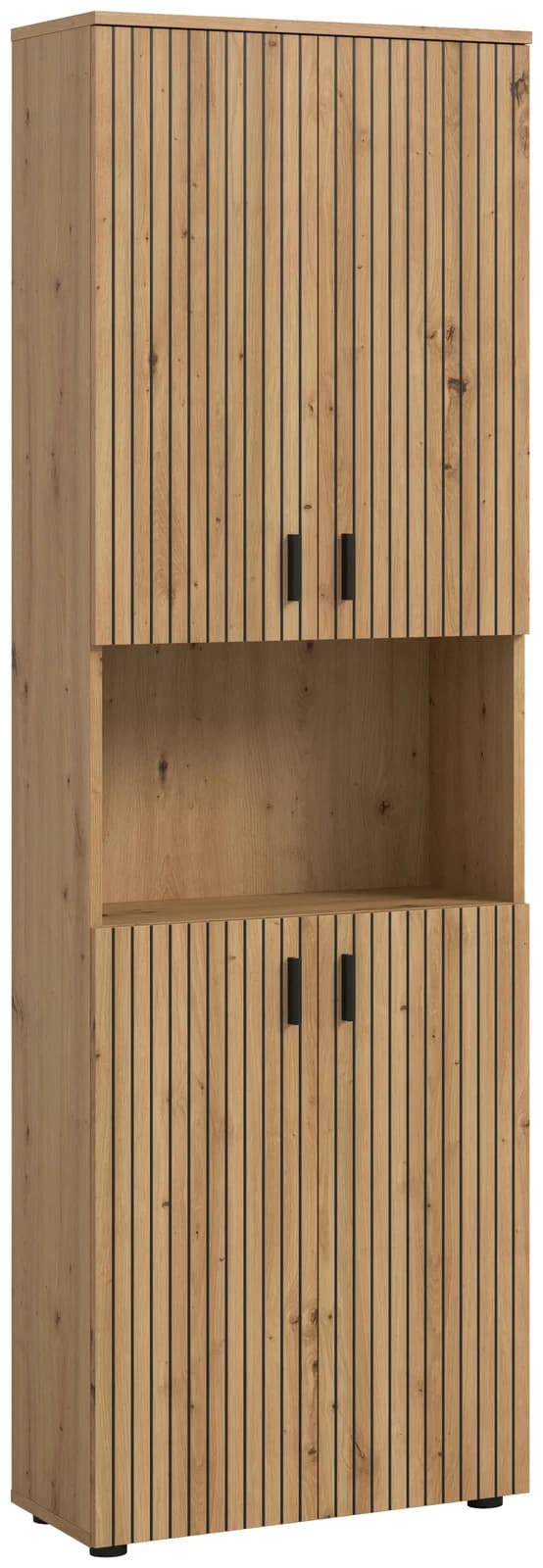 Hochschrank MONE Eiche Artisan Braun Holz