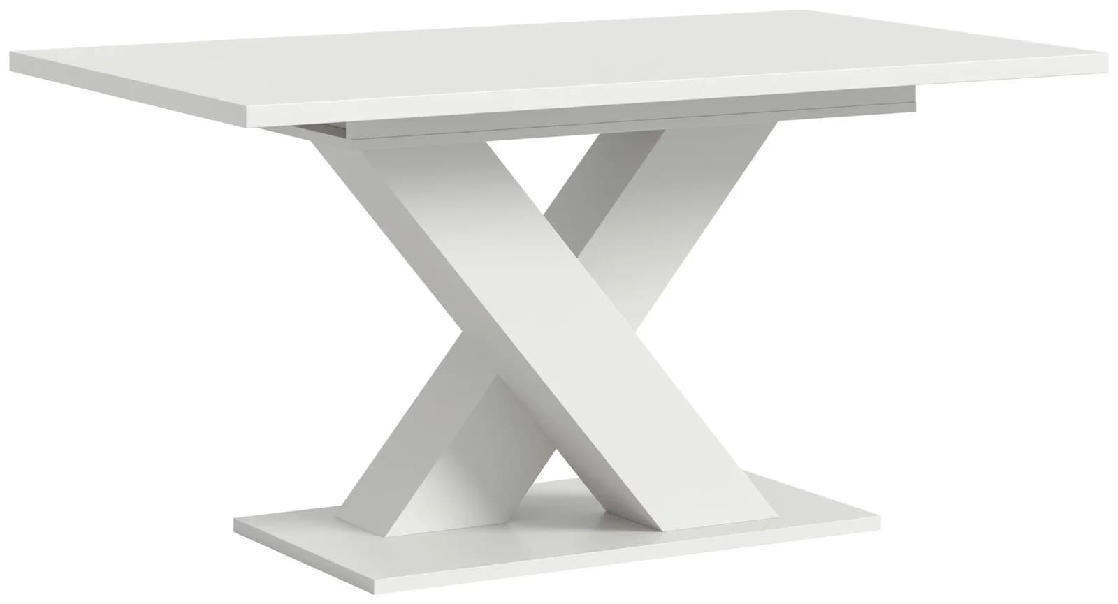 xonox.home Esstisch Motion Ausziehbar Weiß X-Fußgestell