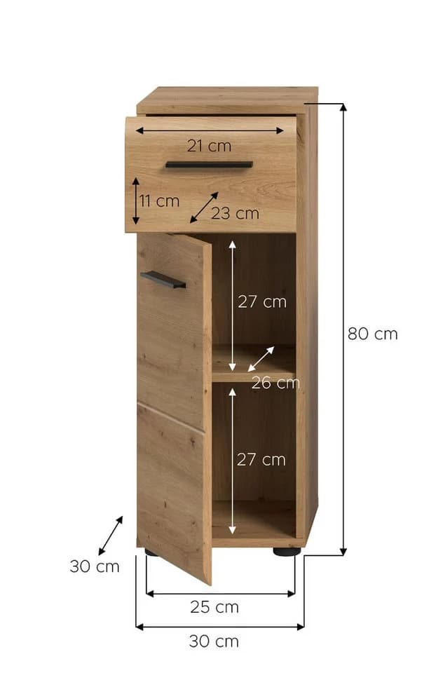 xonox.home Stauraumschrank Artisan Oak Nachbildung Modern - Bild 4