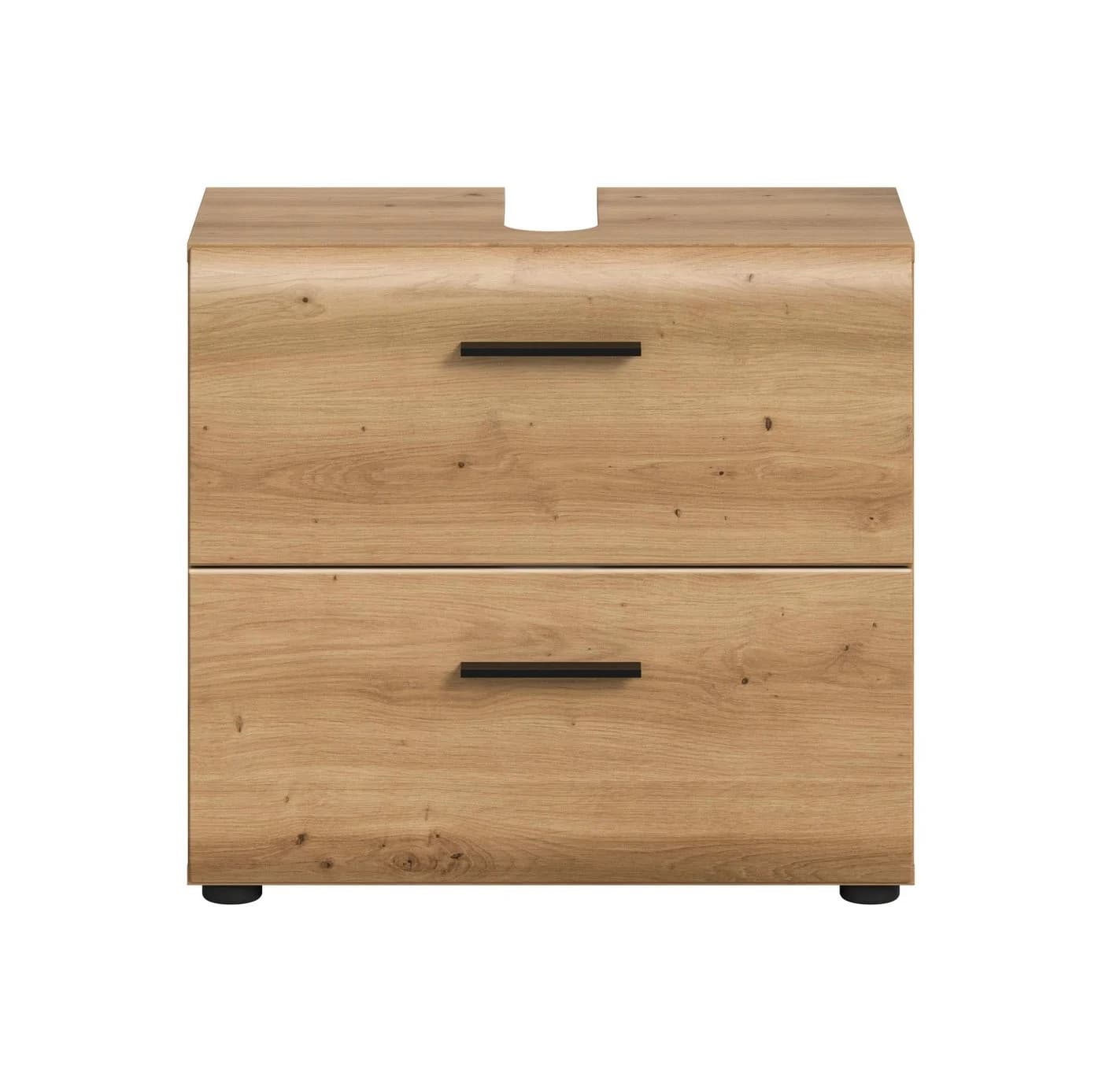 xonox.home Waschbeckenunterschrank Artisan Oak Nachbildung mit 2 Schubladen