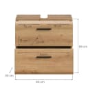 xonox.home Waschbeckenunterschrank Artisan Oak Nachbildung mit 2 Schubladen Bild 4