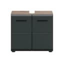 Waschbeckenunterschrank Ice Schwarz Eiche Dunkel Bild 1