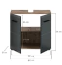 Waschbeckenunterschrank Ice Schwarz Eiche Dunkel Bild 4