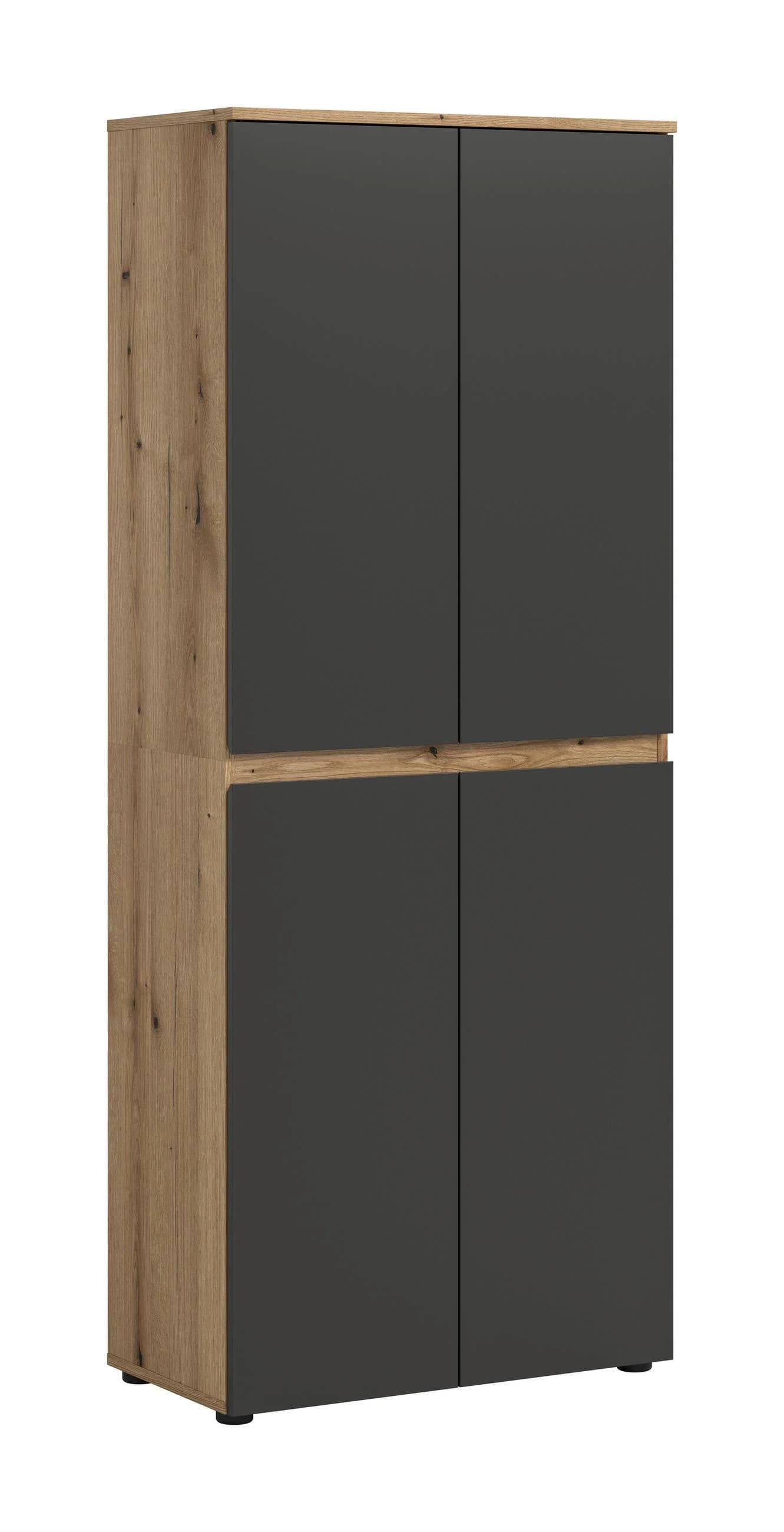 Garderobenschrank Scarpa Anthrazit/Eiche Mömax DE