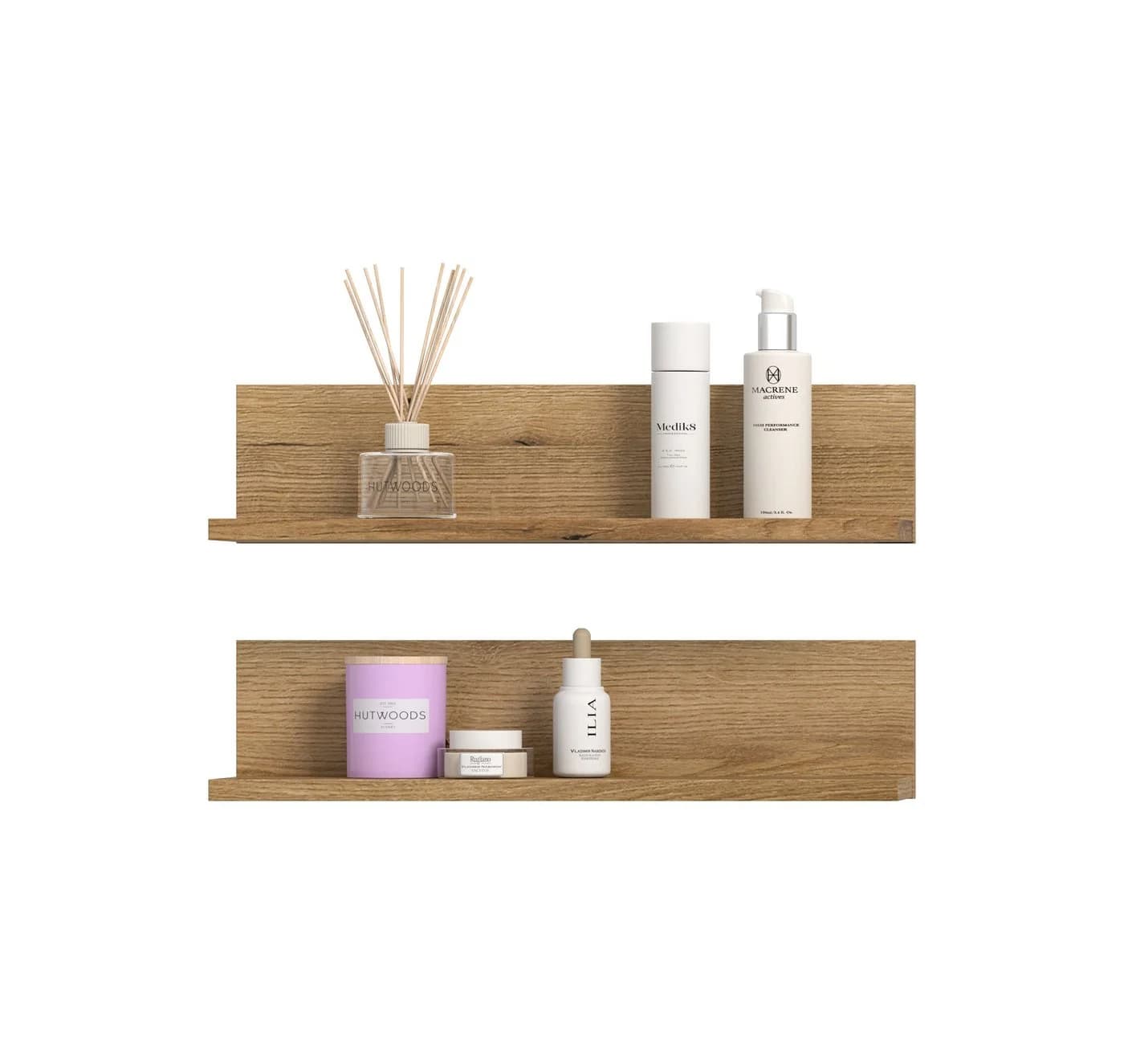 xonox.home Wandregal Set Aqua in Eiche-Nachbildung