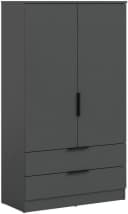 xonox.home Wäscheschrank anthrazit mit Schubladen und Kleiderstange Bild 1
